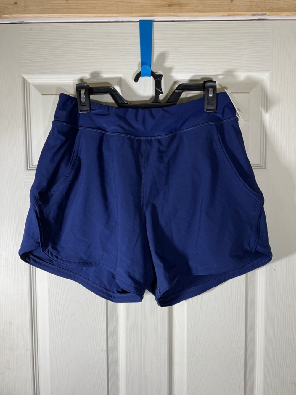 Lands' End Women's Bikini Bottom Shorts in Navy Blue